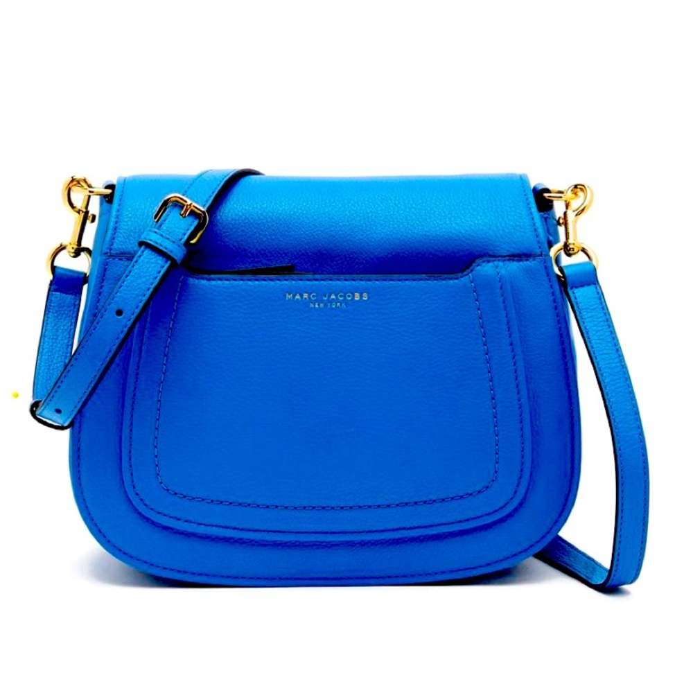 NTN✨MARCJACOBS EMPIRECITY BLUELEATHER MESSENGERBAG
